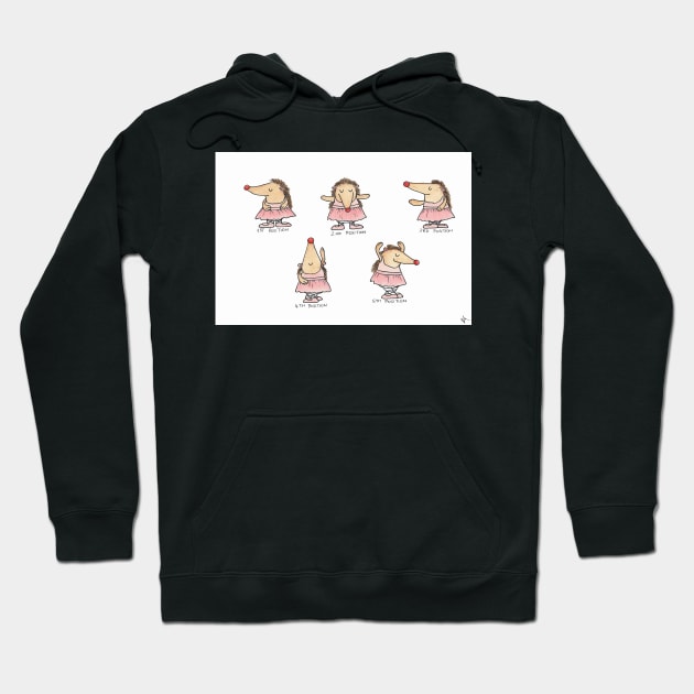 Ballet Positions Hedgehogs Hoodie by nicolejanes